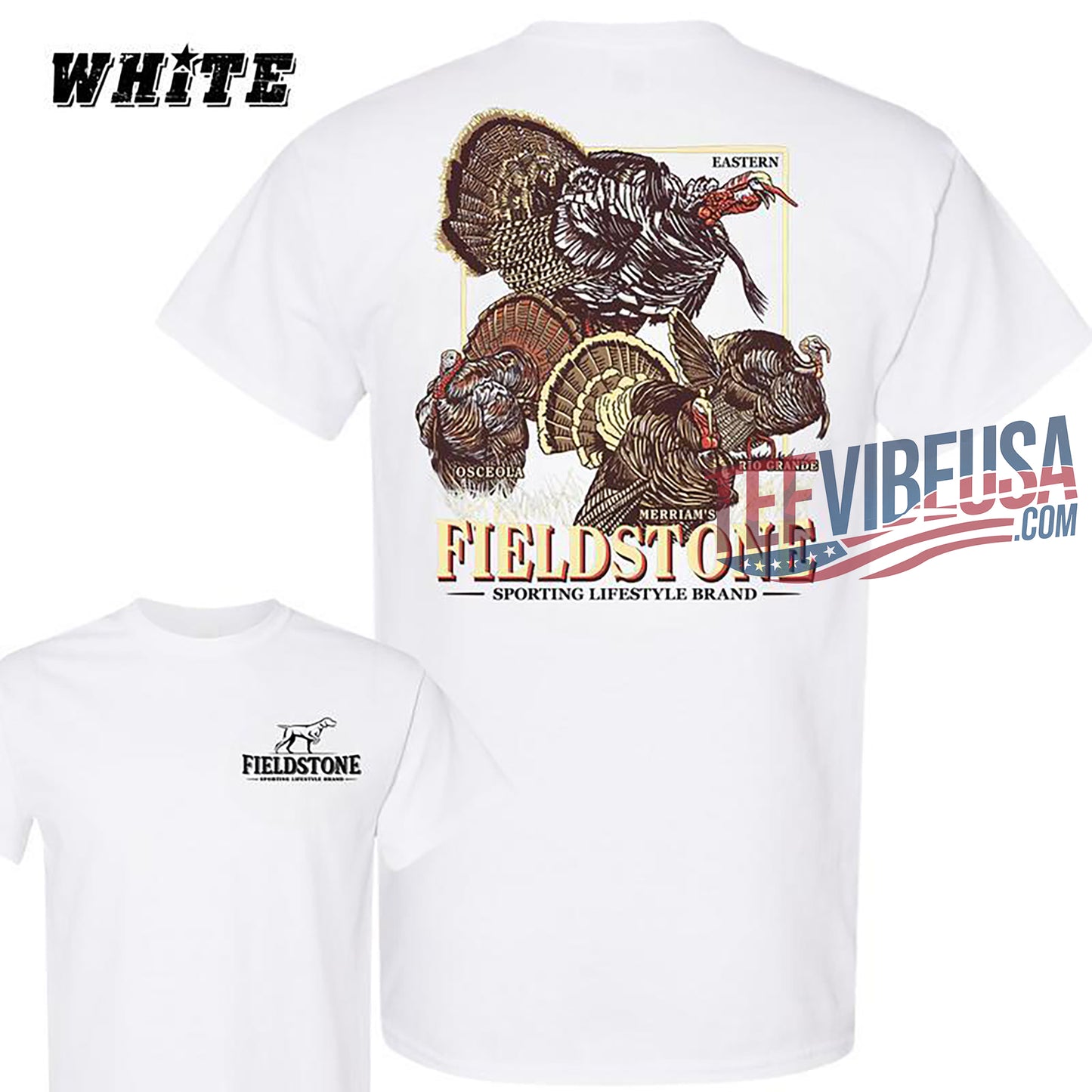 Wild Turkey Hunting Graphic T-Shirt by Fieldstone – Unisex Outdoor Apparel for Men & Women