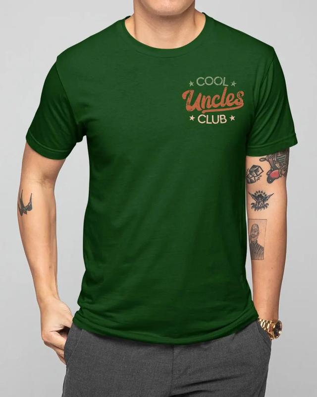 Cool Uncles Club The Man Myth Bad Influence Double Sides Shirt, Funny Uncle Gifts, Best Uncle Ever Shirt, Cool Uncle T-shirt,Gift for Uncle Cotton Tee