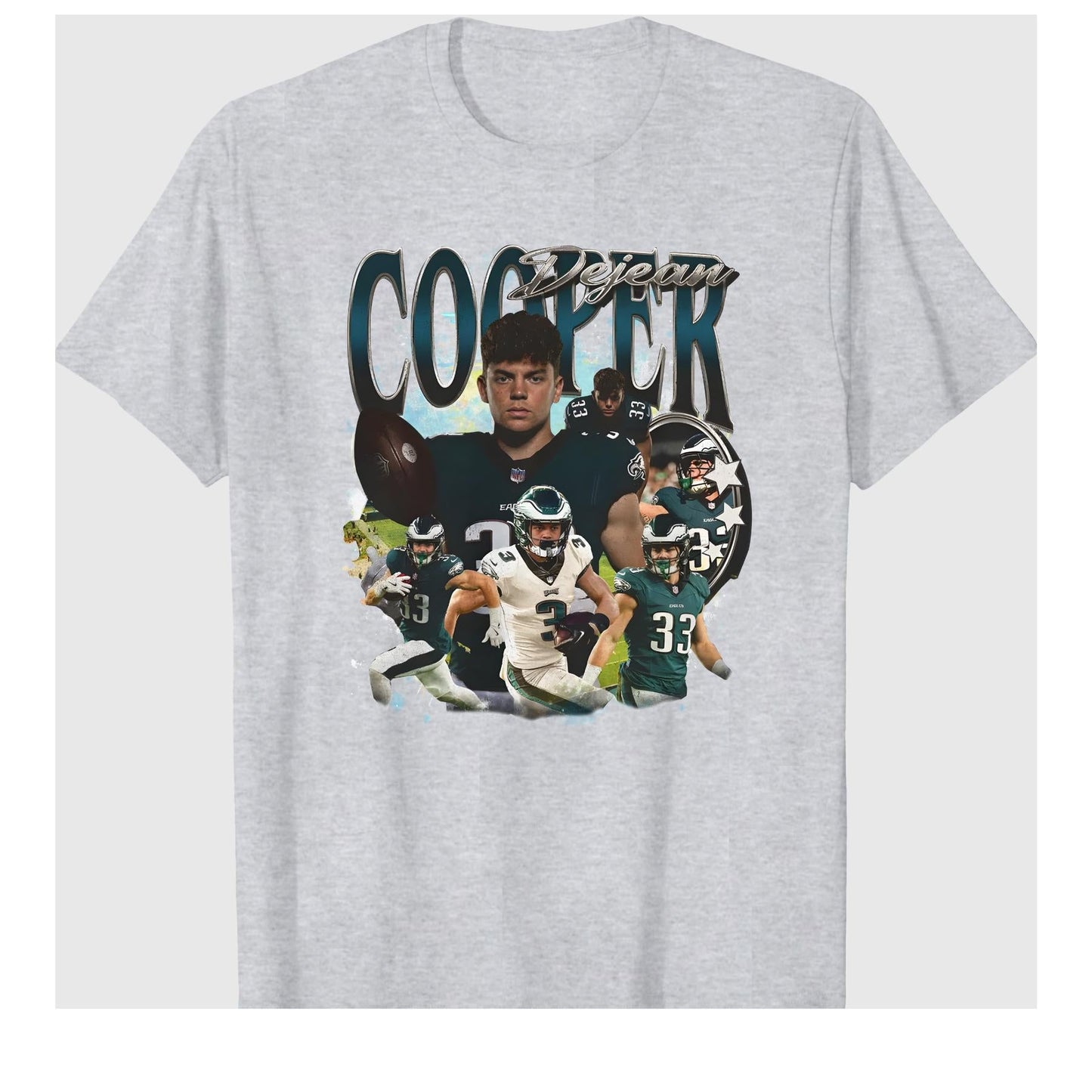 Cooper DeJean T-Shirts Graphic Tee  Vintage  Football Streetwear Cotton Unisex ,  Perfect Gift for Football Fans