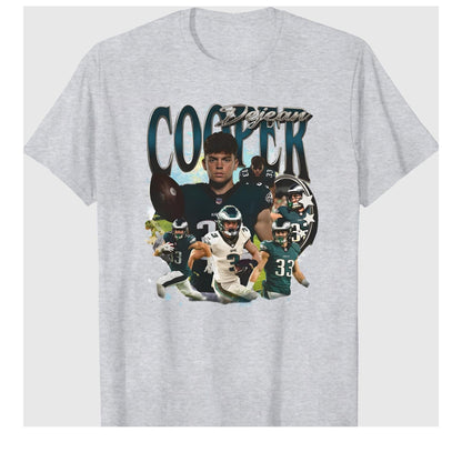 Cooper DeJean T-Shirts Graphic Tee  Vintage  Football Streetwear Cotton Unisex ,  Perfect Gift for Football Fans