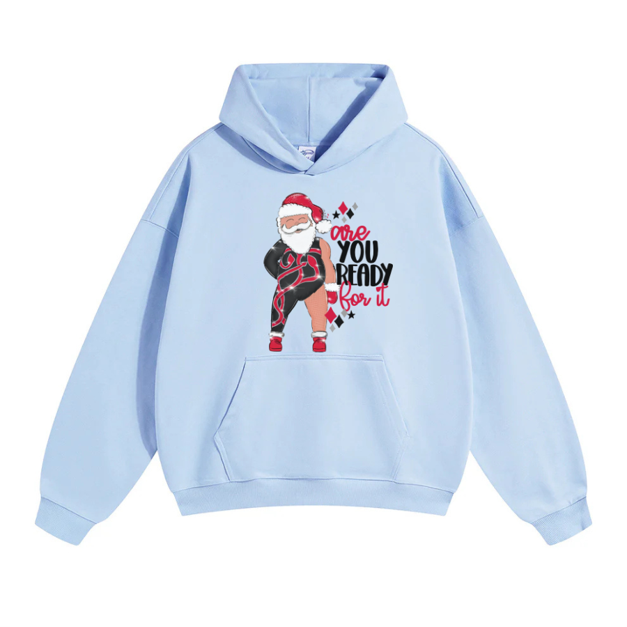 Santa, Are You Ready for Christmas? Hoodie – Festive Holiday Apparel for Men and Women - Hiyatee