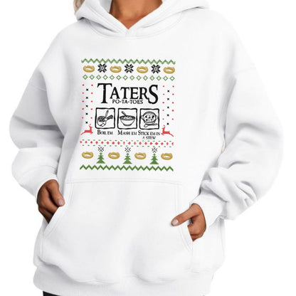 Tatterss Potatoessss LOTR Hoodie Easy to Wear, Just Throw It On, Full Size Options, Everyone Can Find