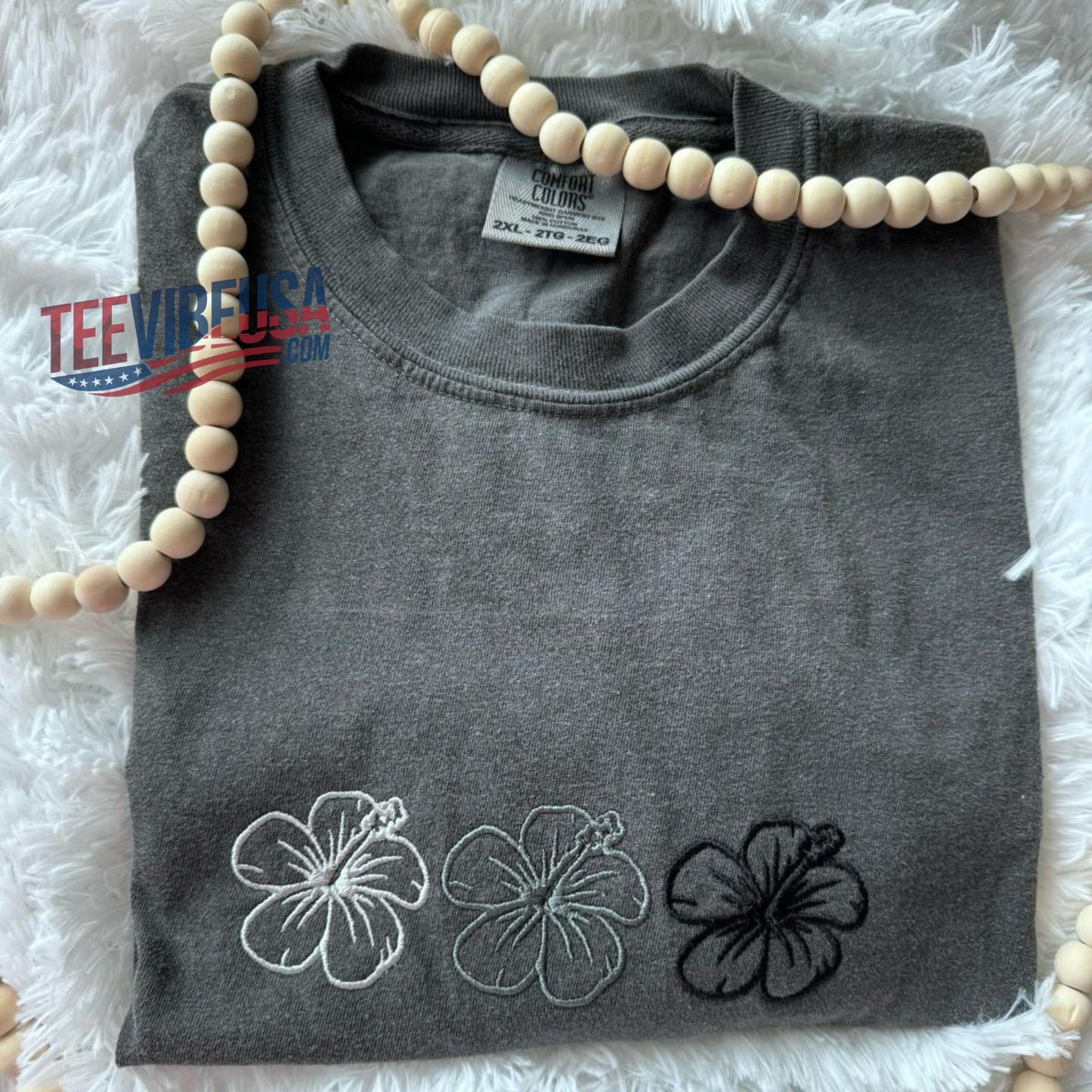 Sunny Blooms Embroidered T-Shirt – Cute & Comfortable Summer Tee