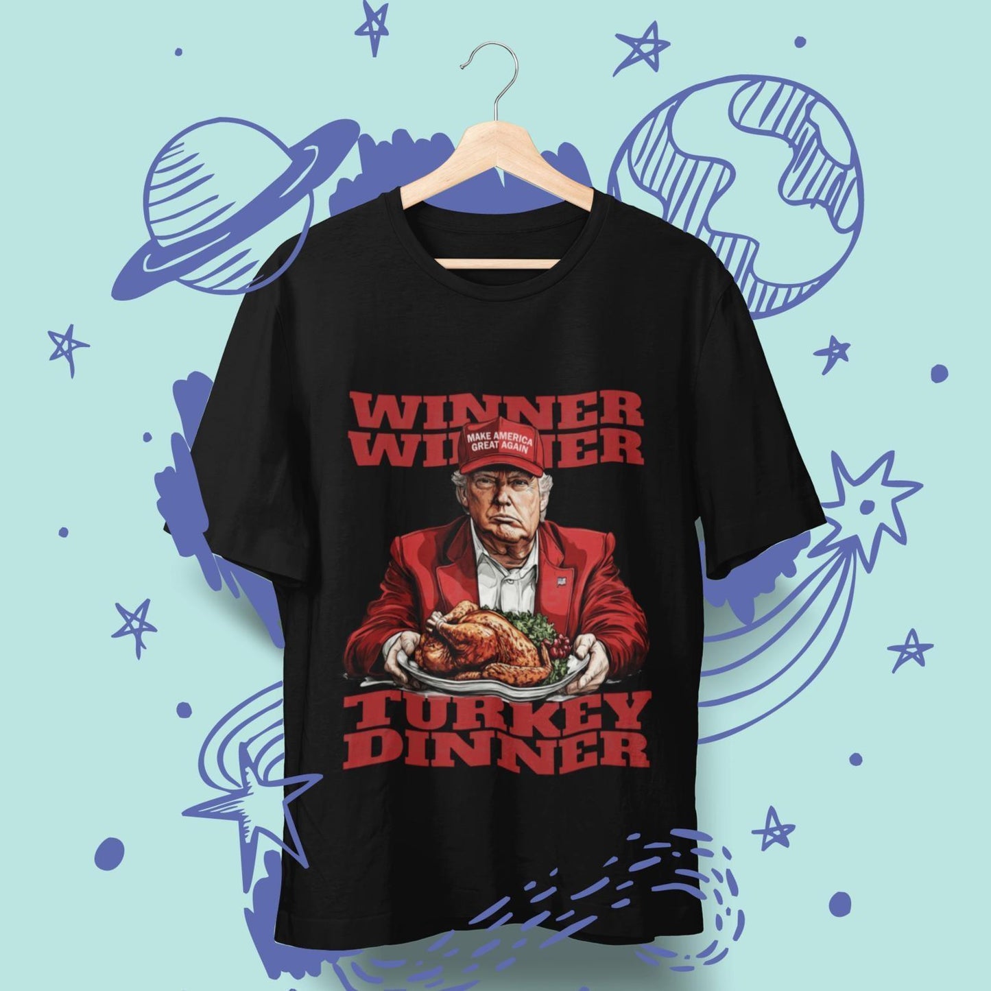 Donald Trump Winner Winner Turkey Dinner Shirt, President Trump 47 t-shirt - Hiyatee