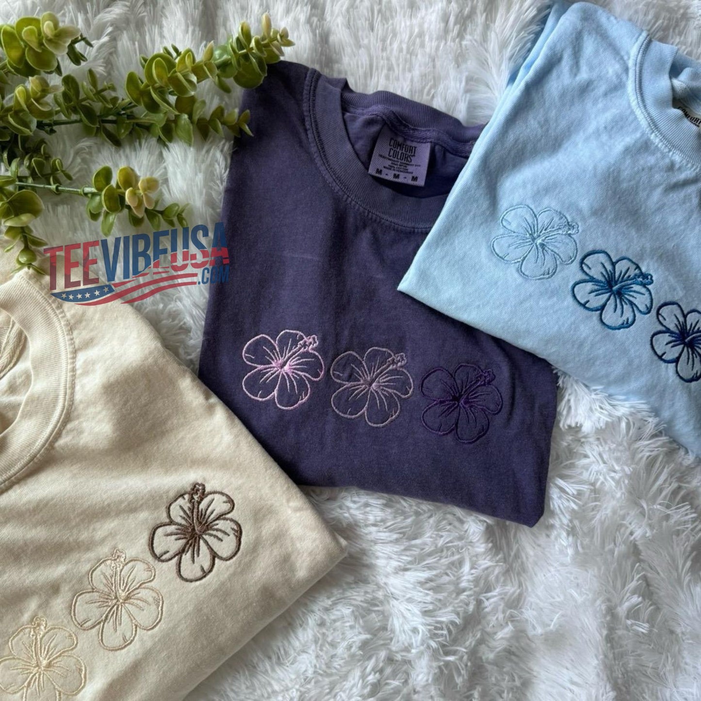 Sunny Blooms Embroidered T-Shirt – Cute & Comfortable Summer Tee