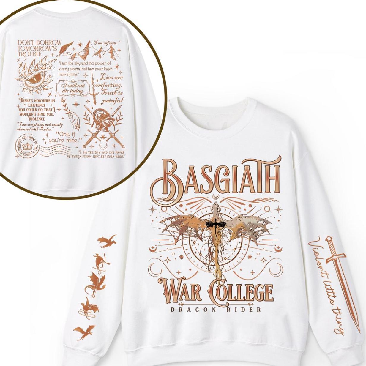 Basgiath War College Sweatshirt – Dragon Rider Fan Merch