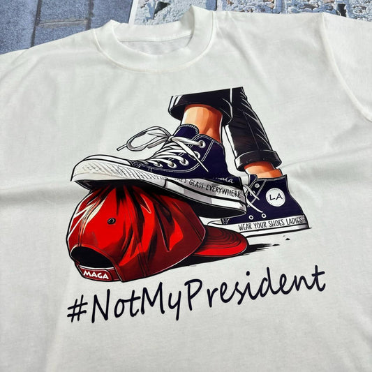 Not my presidentt Casual Cotton T-Shirt - Hiyatee