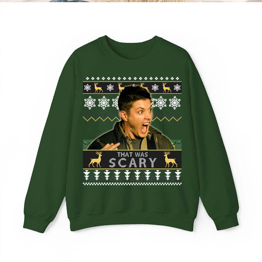 Dean Winchester "That Was Scary" Sweatshirt - Supernatural Style, Movie Quote Sweatshirt, Winchesters Sweatshirt

Step into the world of Supernatural with this stylish "That Was Scary" sweatshirt featuring the iconic Dean Winchester! A must-have for any Supernatural fan, this sweatshirt highlights the unforgettable quote "That Was Scary" alongside images of Dean and Sam Winchester. Perfect for staying cozy while showing off your love for the legendary Winchester brothers.

Key Features:

Iconic Design: Feat