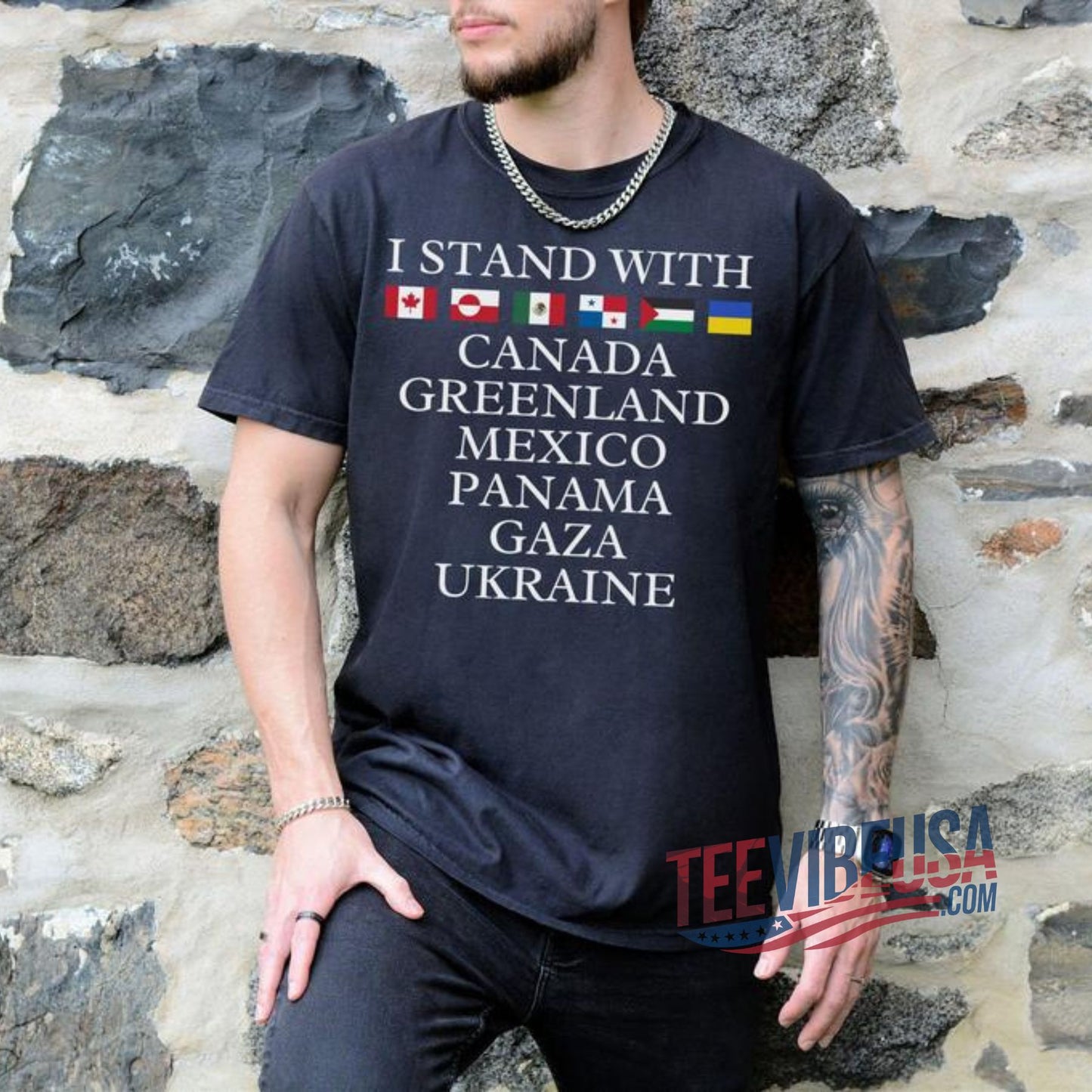 I Stand With Canada, Greenland, Mexico, Panama, Gaza, Ukraine Shirt – Unity & Freedom Statement Tee!