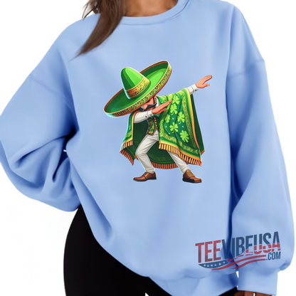 Funny Mexican Irish St. Patrick’s Day Sweatshirt – Dabbing Boy Pullover for Men & Women!