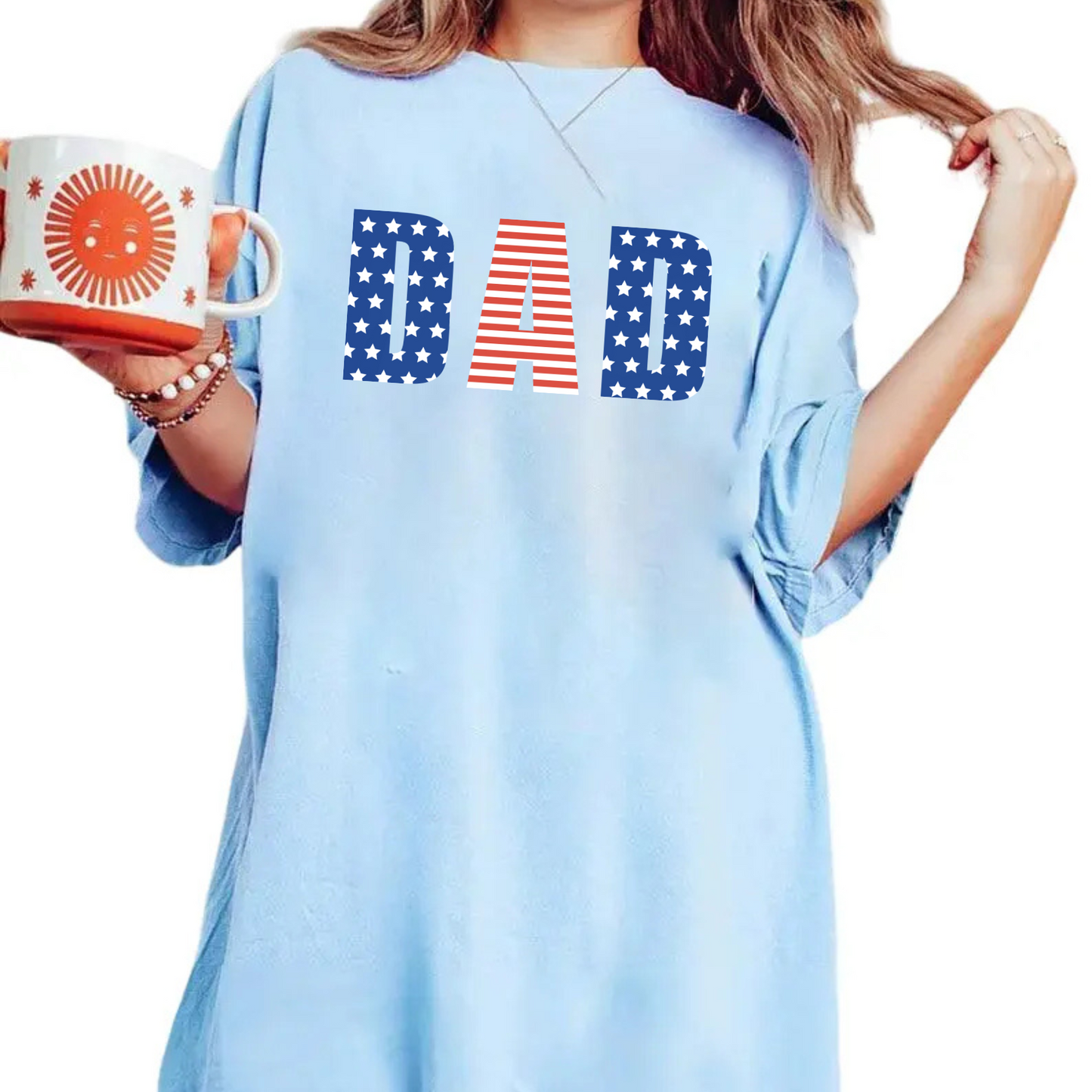 Dad American Flag T-Shirt – Patriotic USA Graphic Tee
