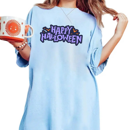 Happy Halloween T-Shirt – Cute & Spooky Graphic Tee for Fall, Unisex Pumpkin Season Shirt for Men & Women