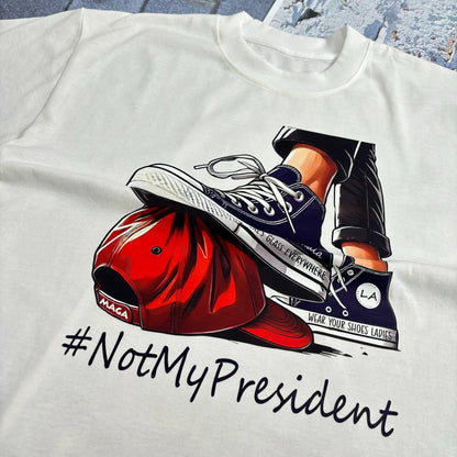 Not my presidentt Casual Cotton T-Shirt - Hiyatee