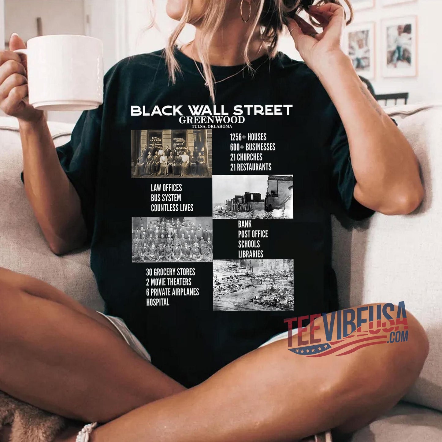 Vintage Black Wall Street Tee – Black History, Black Excellence