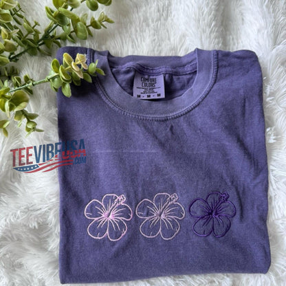 Sunny Blooms Embroidered T-Shirt – Cute & Comfortable Summer Tee