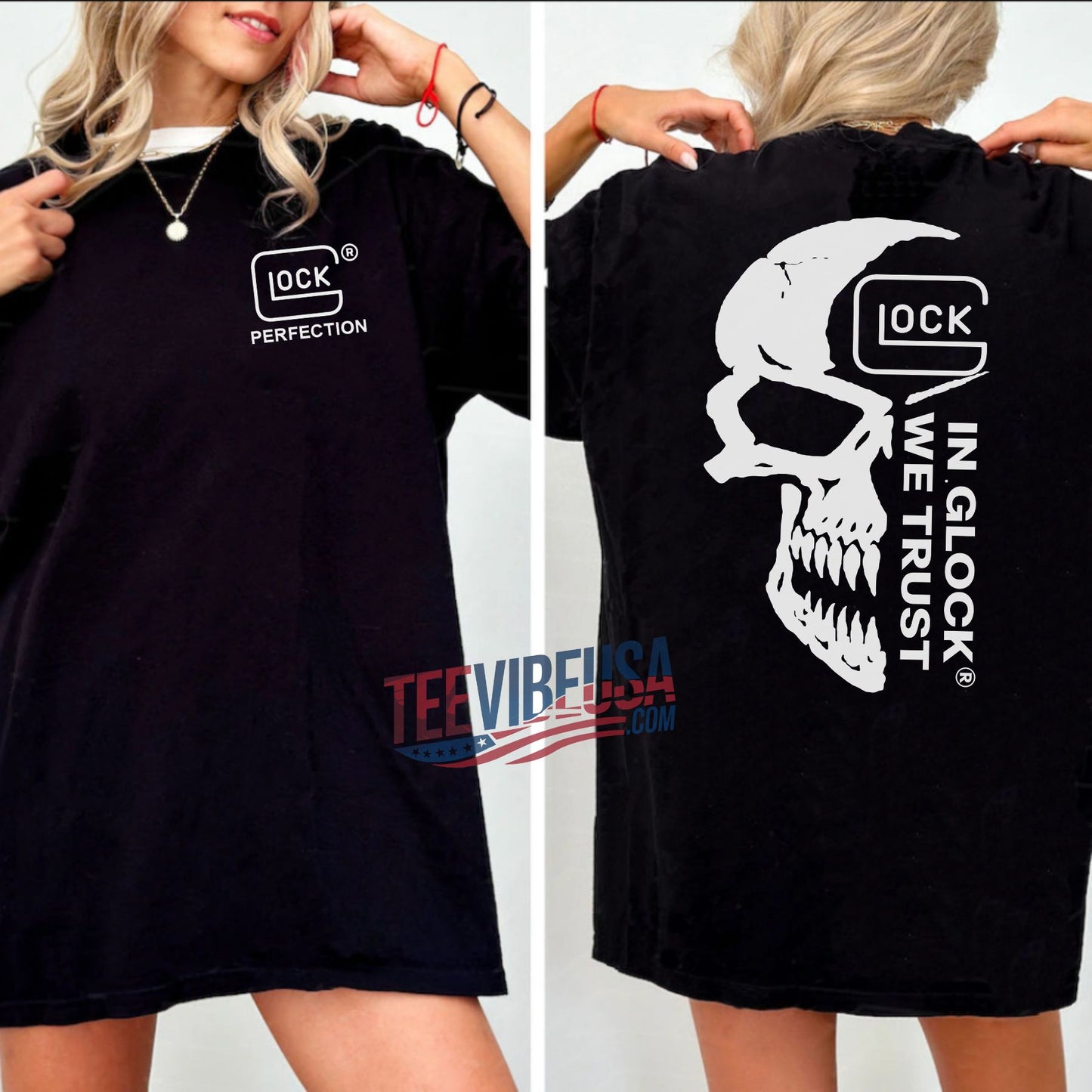 "In Glock We Trust" Graphic T-Shirt – Bold Statement for Gun Owners & EDC Fans