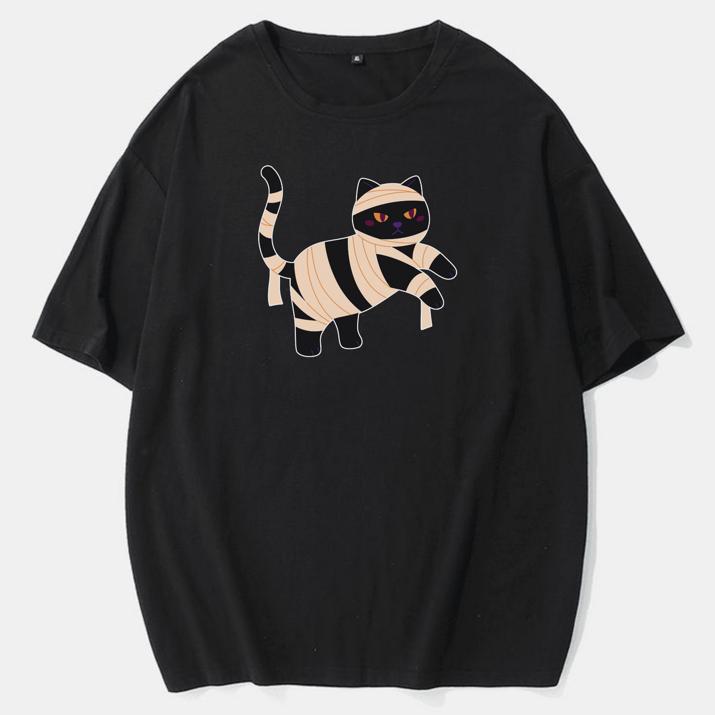 Halloween Cat T-Shirt – Cute Spooky Season Graphic Tee for Cat Lovers, Unisex Fall Shirt for Men & Women