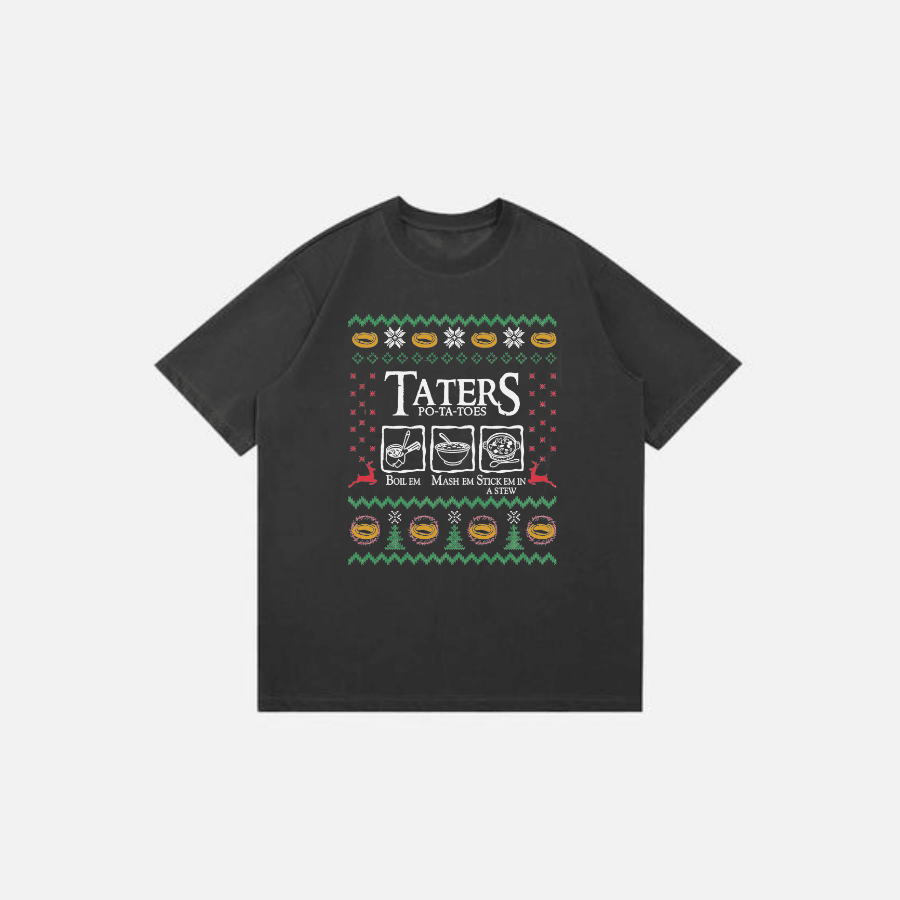 LOTR Tatterss Potatoessss Casual Cotton T-shirt - Hiyatee