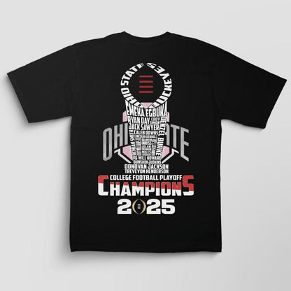 National Champions 2025 Shirt, Ohio State Football Team Tshirt, Champions Graphic Tee, Gift For Fan, Full Size Range, Perfect Fit