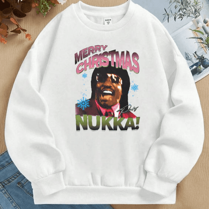 Nukka Christmas Sweatshirt, Merry Christmas Nuggah, Merry Christmas Nukka Shirt, Halloween Shirt, Election Shirt, Kamala Sweatshirt - Hiyatee