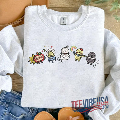 Love and Deepspace Embroidered Sweatshirt – Dark Vintage Otome Game-Inspired Crewneck