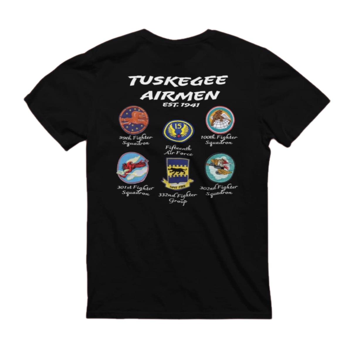 Tuskegee American Heroes T-Shirt Men's Streetwear Top with Graphic Design