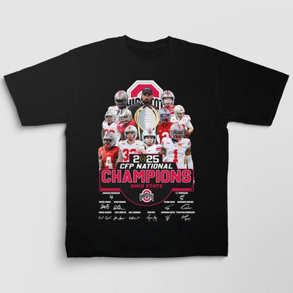 National Champions 2025 Shirt, Ohio State Football Team Tshirt, Champions Graphic Tee, Gift For Fan, Full Size Range, Perfect Fit