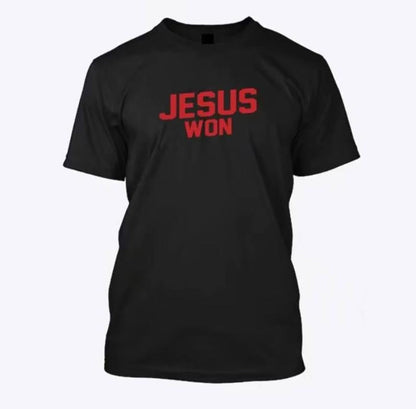 Ohio State Buckeyes Jesus Won Shirt, Jesus Won Ohio Pride TShirt, Christian Shirt, Jesus Won shirt, Bible Verse Shirt, Football Jesus Tee