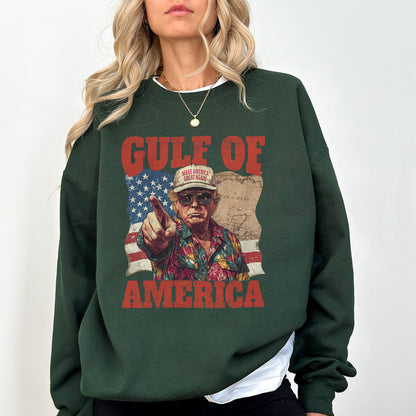 Funny Trump Gulf of America SweatShirt, Viral Gulf of Mexico to Gulf of America, Gulf of America Trump Shirt, Funny Trump Shirt