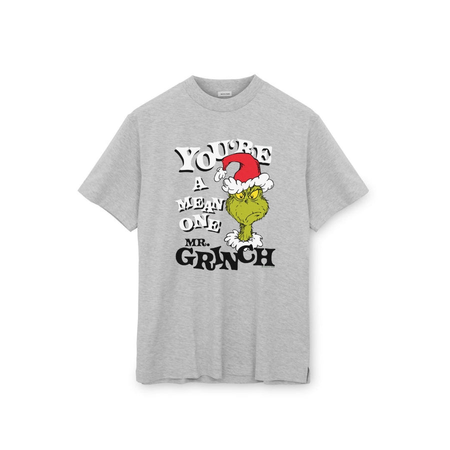 Men's Dr. Seus Christmas Grinch You're a Mean One Portrait Graphic T-Shirt - Hiyatee