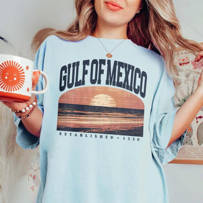 Gulf of Mexico 1550 Unisex TShirt, Gulf Coast Tops for Mexicans, Gildan Unisex, Premium Quality Cotton