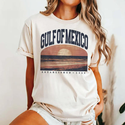 Gulf of Mexico 1550 Unisex TShirt, Gulf Coast Tops for Mexicans, Gildan Unisex, Premium Quality Cotton