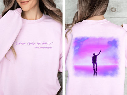 I WANNA CHANGE THE WORLD. Sweatshirt, Music Album Vintage Sweatshirt,  Juice WRLD's