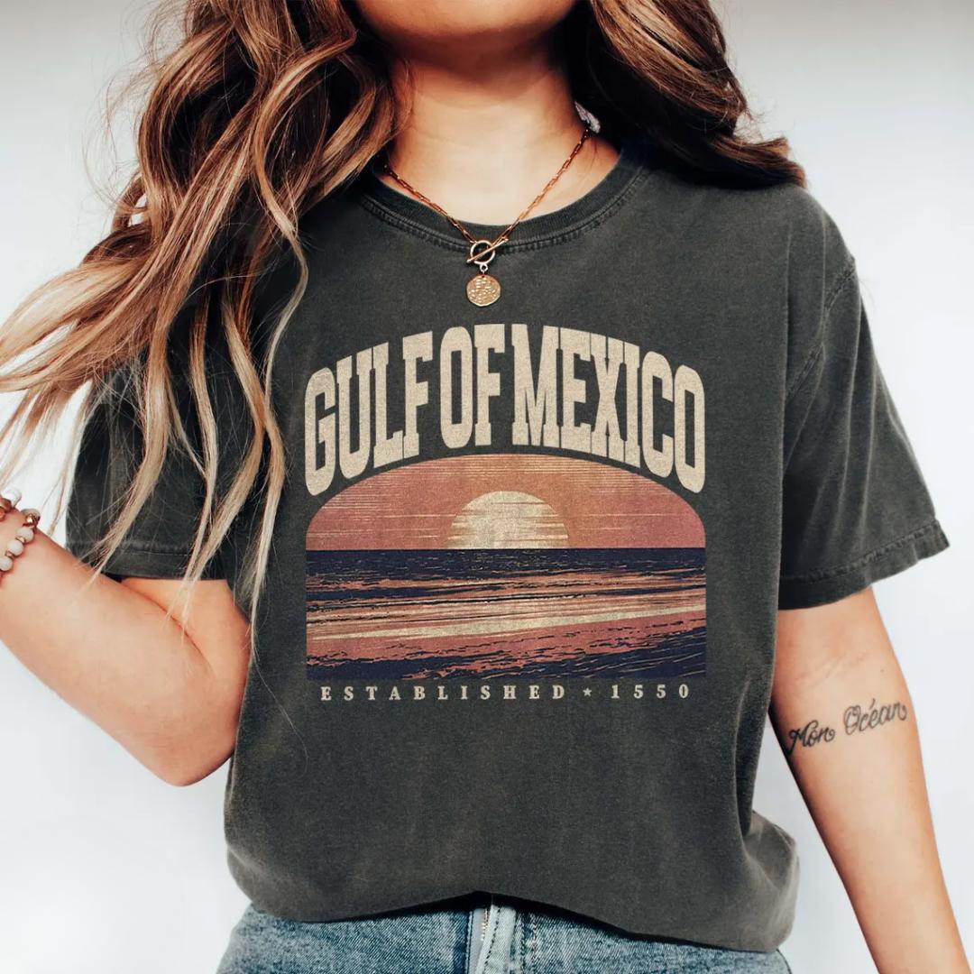 Gulf of Mexico 1550 Unisex TShirt, Gulf Coast Tops for Mexicans, Gildan Unisex, Premium Quality Cotton