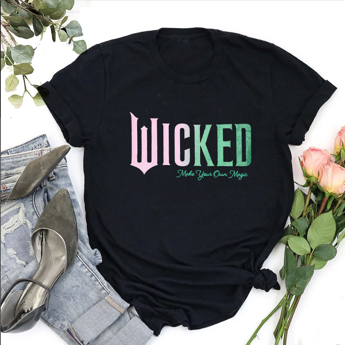 Wicked Toddler Girls Glitter Graphic Tee - Hiyatee