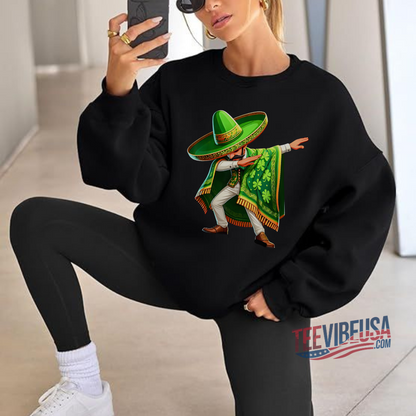 Funny Mexican Irish St. Patrick’s Day Sweatshirt – Dabbing Boy Pullover for Men & Women!