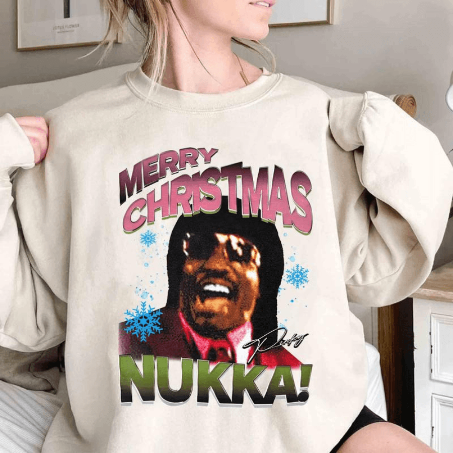 Nukka Christmas Sweatshirt, Merry Christmas Nuggah, Merry Christmas Nukka Shirt, Halloween Shirt, Election Shirt, Kamala Sweatshirt - Hiyatee