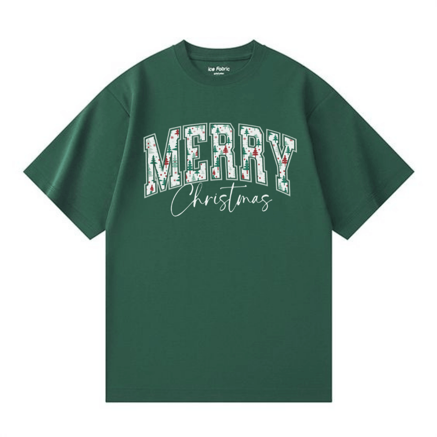 Merry Christmas Shirt, Retro Women's Holiday Tee, Trendy Christmas Tshirt, Oversized Winter Shirt for Her, Xmas Eve Shirt - Hiyatee