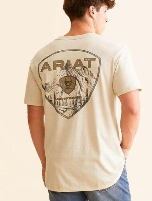 Men's Natural Shield Of Our Lands T-Shirt, western wear for men, ariat, men's western wear, Gift for Men - Hiyatee