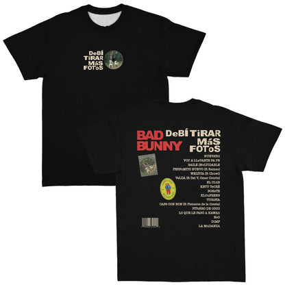 BadBunny DTMF Shirt Debi Tirar Mas Fotos Album Merch Vintage Rapper Graphic Tee Hip Hop Men Women