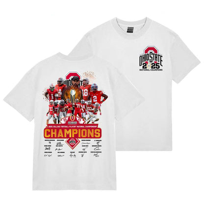 Ohio State Buckeyes 2025 National Champions T-shirt, College Football Playoff National Championship Rose Bowl Tee, College Football Game Day Merch