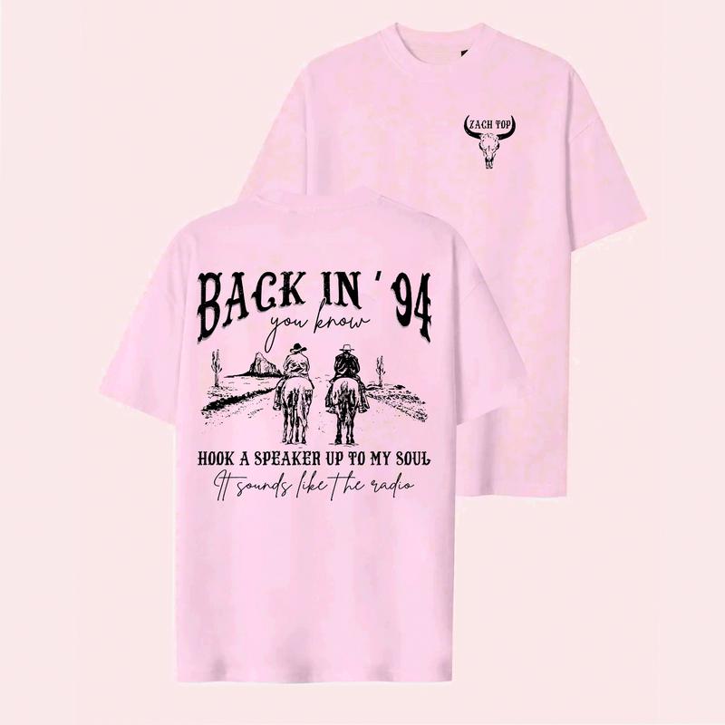 Zach Top Back In 94 Shirt, Country Music Sweater, Tour Merch, Concert Clothing, Unisex Tshirt