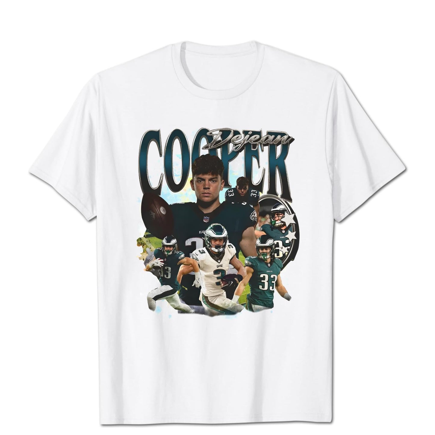 Cooper DeJean T-Shirts Graphic Tee  Vintage  Football Streetwear Cotton Unisex ,  Perfect Gift for Football Fans