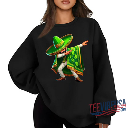 Funny Mexican Irish St. Patrick’s Day Sweatshirt – Dabbing Boy Pullover for Men & Women!