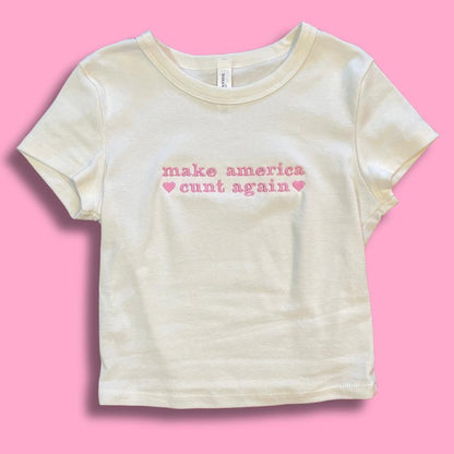 MACA Embroidered Baby Tee – Trendy & Comfortable Streetwear Essential