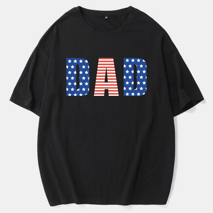 Dad American Flag T-Shirt – Patriotic USA Graphic Tee - Teevibeusa