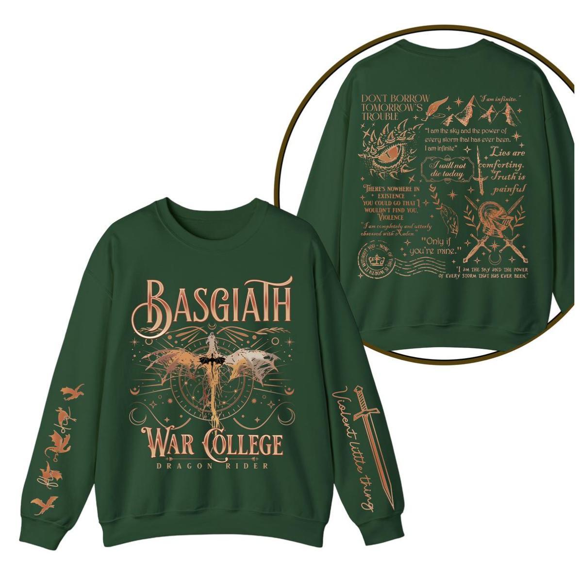 Basgiath War College Sweatshirt – Dragon Rider Fan Merch