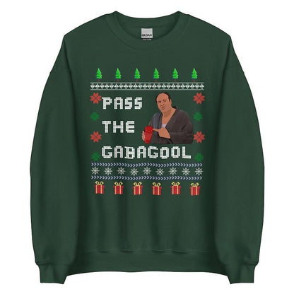 Ugly Sopranos Christmas Sweatshirt, Pass The Gabagool, Christmas Sweater, Funny Christmas Sweatshirt