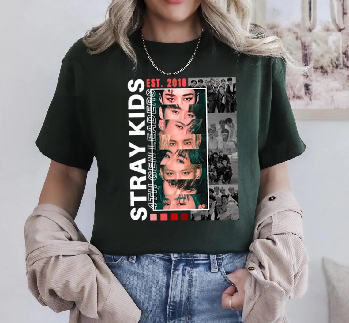 Stray Kids Unisex Shirt, Stray Kids Graphic Tee, Kpop Idol Merch, Kpop Shirt, Fan Support Merch - Hiyatee