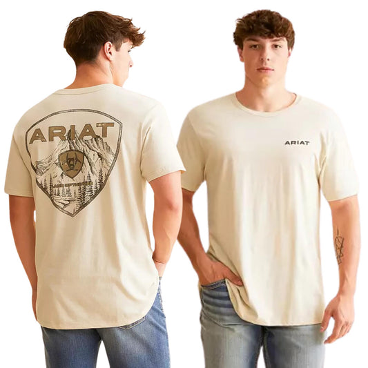 Men's Natural Shield Of Our Lands T-Shirt, western wear for men, ariat, men's western wear, Gift for Men - Hiyatee